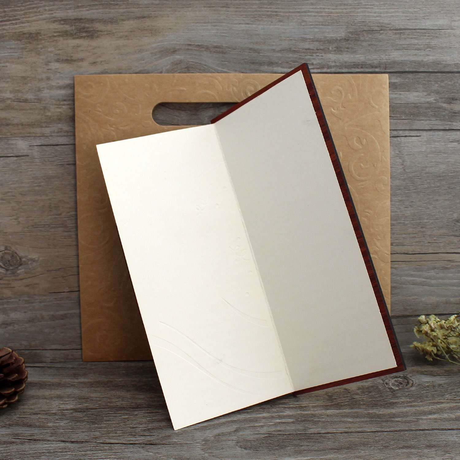 Personalised Cheap Indian Wedding Invitations with Wood Leaf